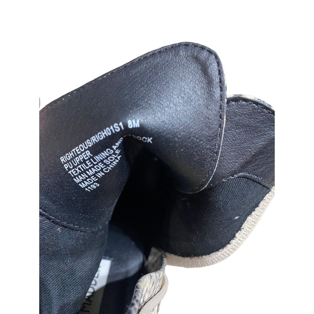 Steve Madden Snake Print Righteous Moto Bootie 8 - Picture 7 of 9